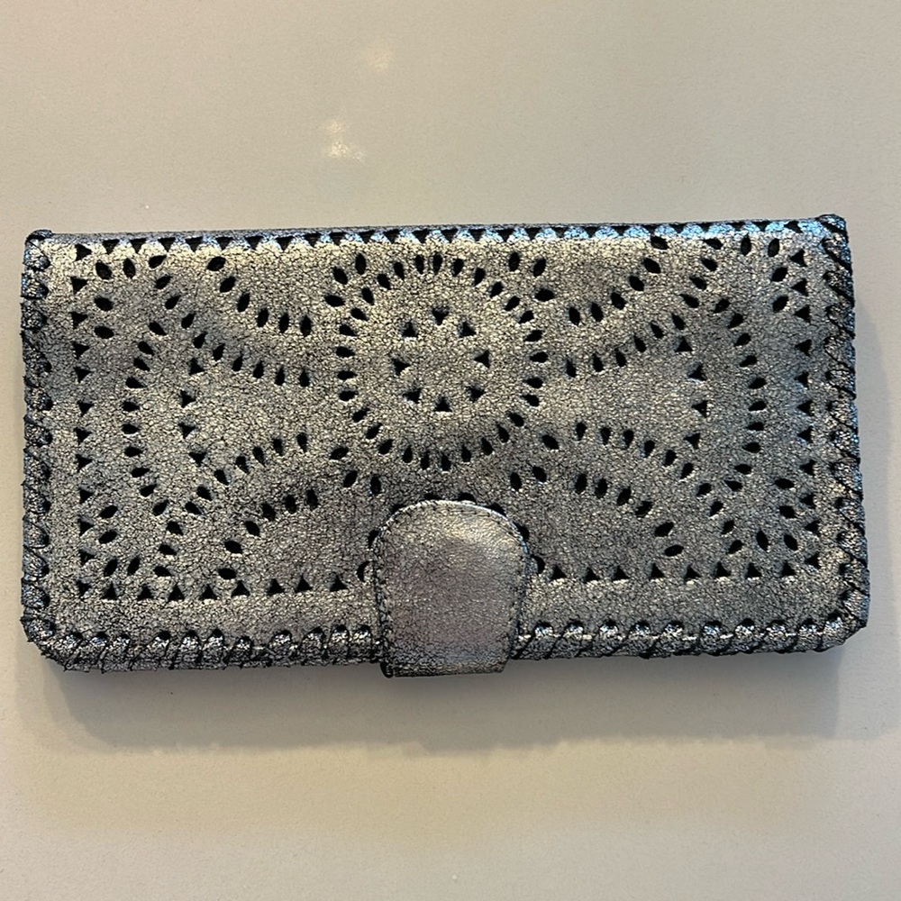 Cleobella Silver Laser-Cut Wallet